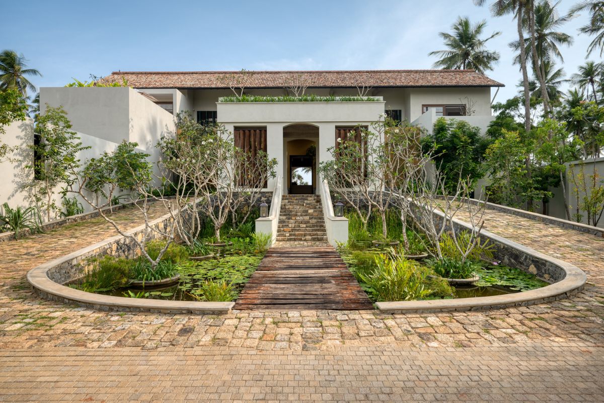 main front gate paves the way toward the long ramp on either side