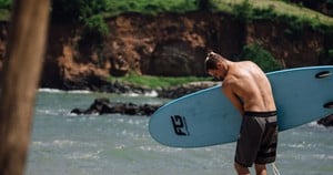 surfer with surf board